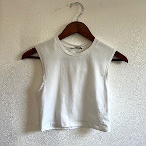 ZARA NWT White Muscle Tank